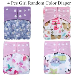 Simfamily Reusable Bamboo Charcoal Cloth Diaper – One Size Adjustable Waterproof Nappy with Insert