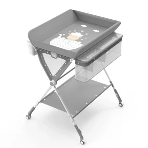 Sejoy Adjustable Baby Changing Table – Foldable Station with Wheels & Storage Shelf