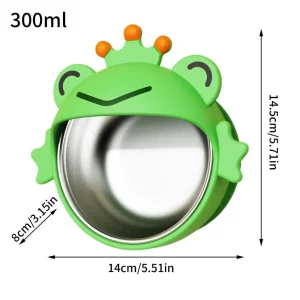 Stainless Steel Baby Feeding Bowl with Suction Base & Removable Silicone Lid