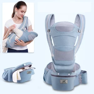 Ergonomic Baby Carrier with Hipseat – Multi-Position Backpack Sling for Newborns & Toddlers