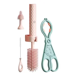 Electric 360° Rotating Silicone Bottle Brush Set – For Bottles, Pacifiers & Cups