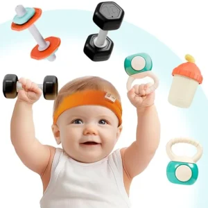 iPlay iLearn Baby First Gym Rattle Set – Sensory & Teething Toys for Infants (3–12 Months)