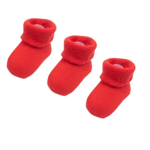 3 Pairs Thick Warm Baby Socks – Cozy Cotton Blend Winter Socks for Boys & Girls (1–3 Years)