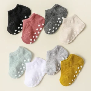 8-Pair Non-Slip Baby Socks – Soft Ankle Socks for First Walkers